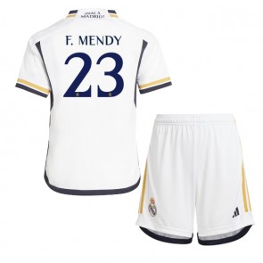 Real Madrid Ferland Mendy #23 Koszulka Podstawowych Dziecięca 2023-24 Krótki Rękaw (+ Krótkie spodenki)